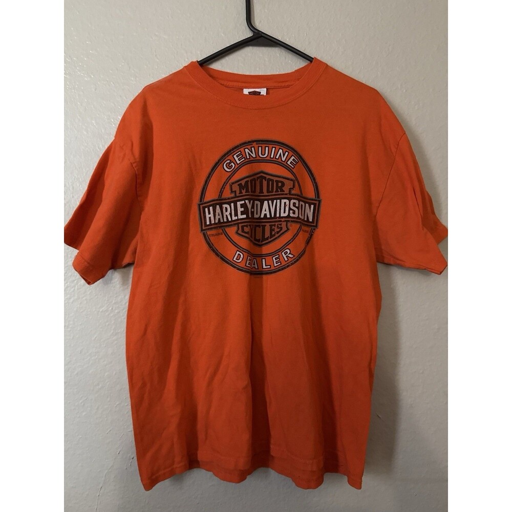 Appalachian Harley Davidson 10th Anniversary Orange Tshirt Size Small